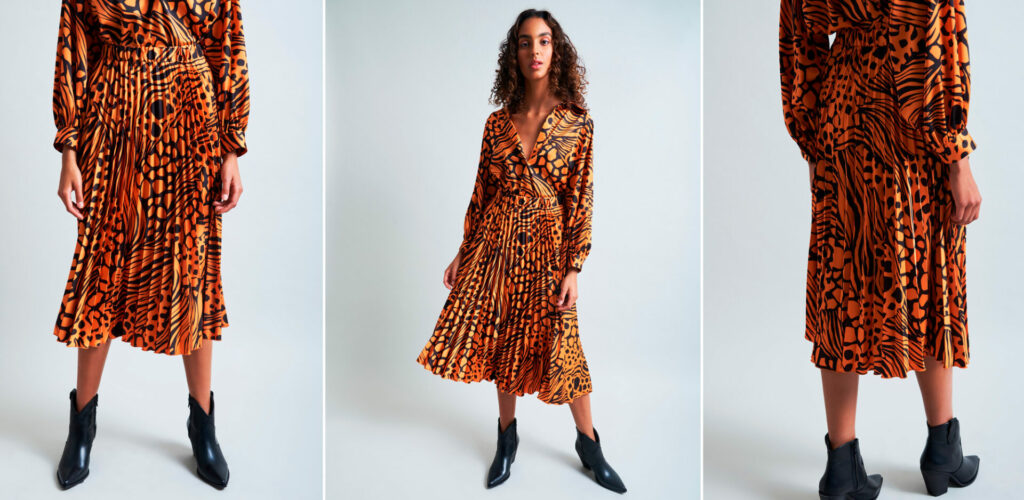 Плиссированная юбка миди от Vicolo