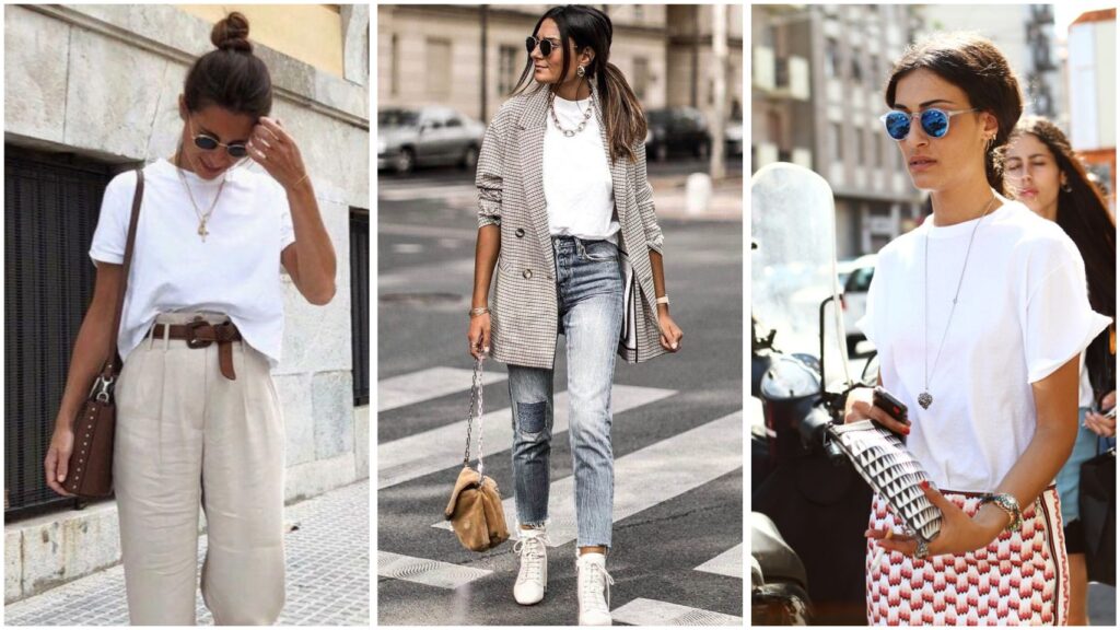 белая футболка