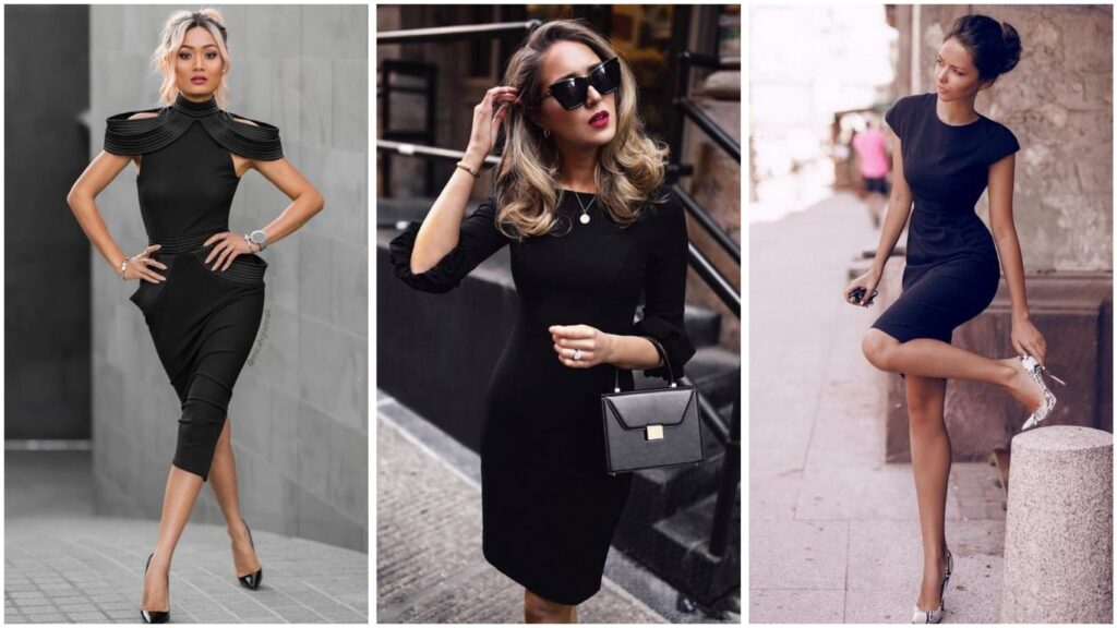 классическое черное платье