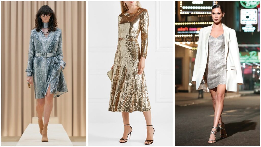 золотое платье