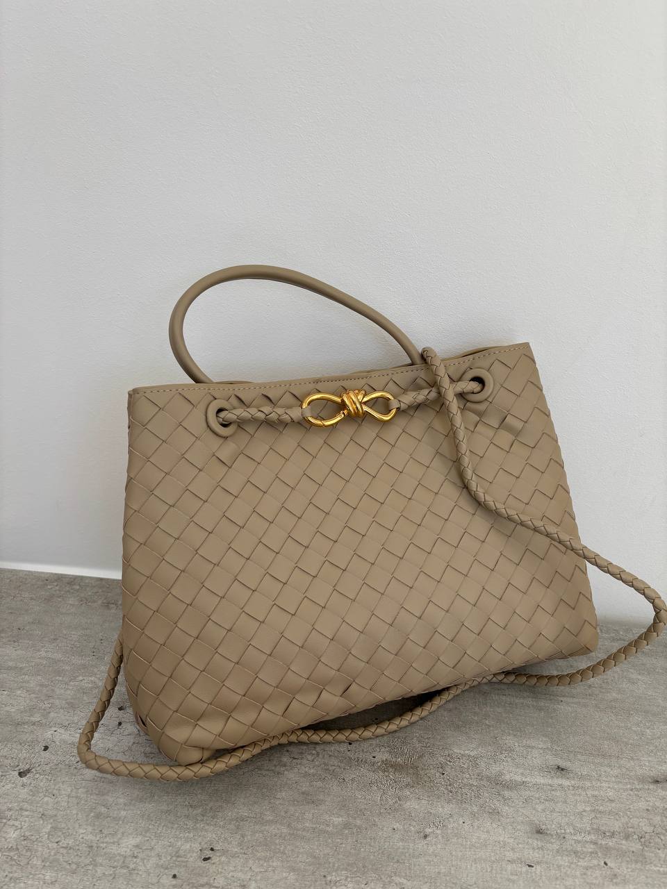 Сумка женская кожаная плетеная LEATHER