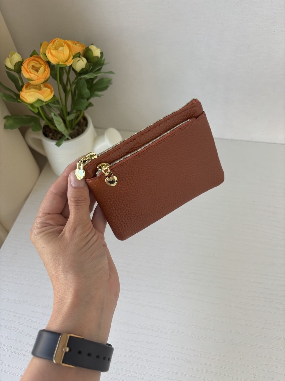Кошелек-ключница из натуральной кожи LEATHER
