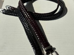 Ремень женский плетеный кожаный LEATHER