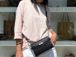 Сумка женская кожаная черная LEATHER