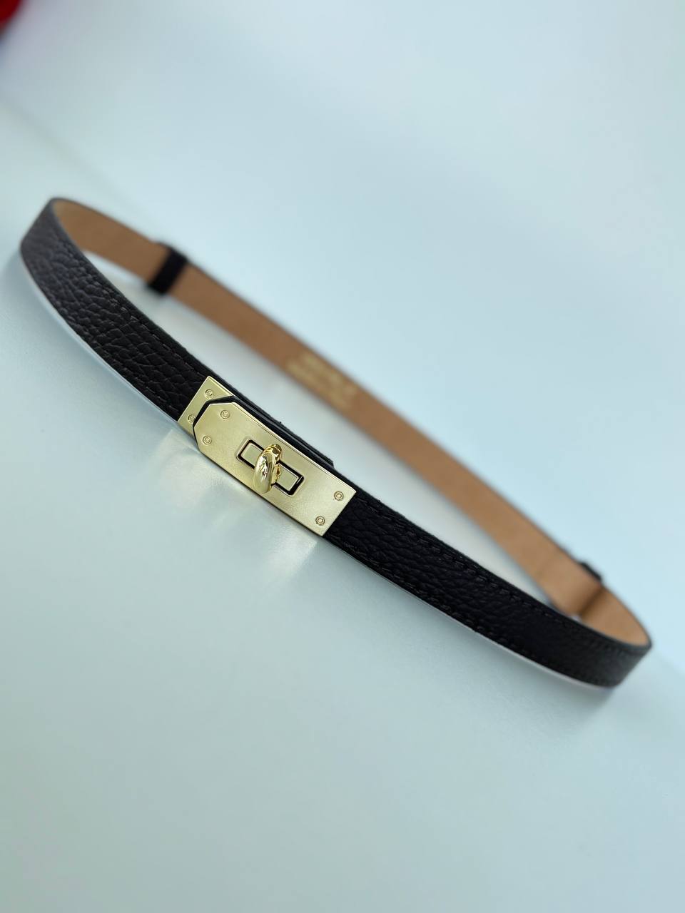 Ремень женский кожаный узкий LEATHER