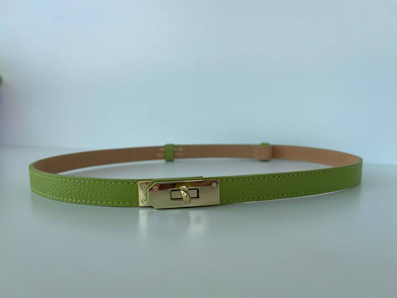 Ремень женский кожаный узкий LEATHER