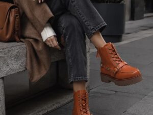 Ботинки женские кожаные Pinko Mix