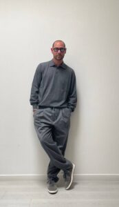 Брюки мужские серые MaxMara