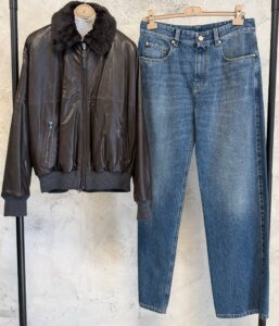 Кожаный бомбер Brunello Cucinelli MaxMara