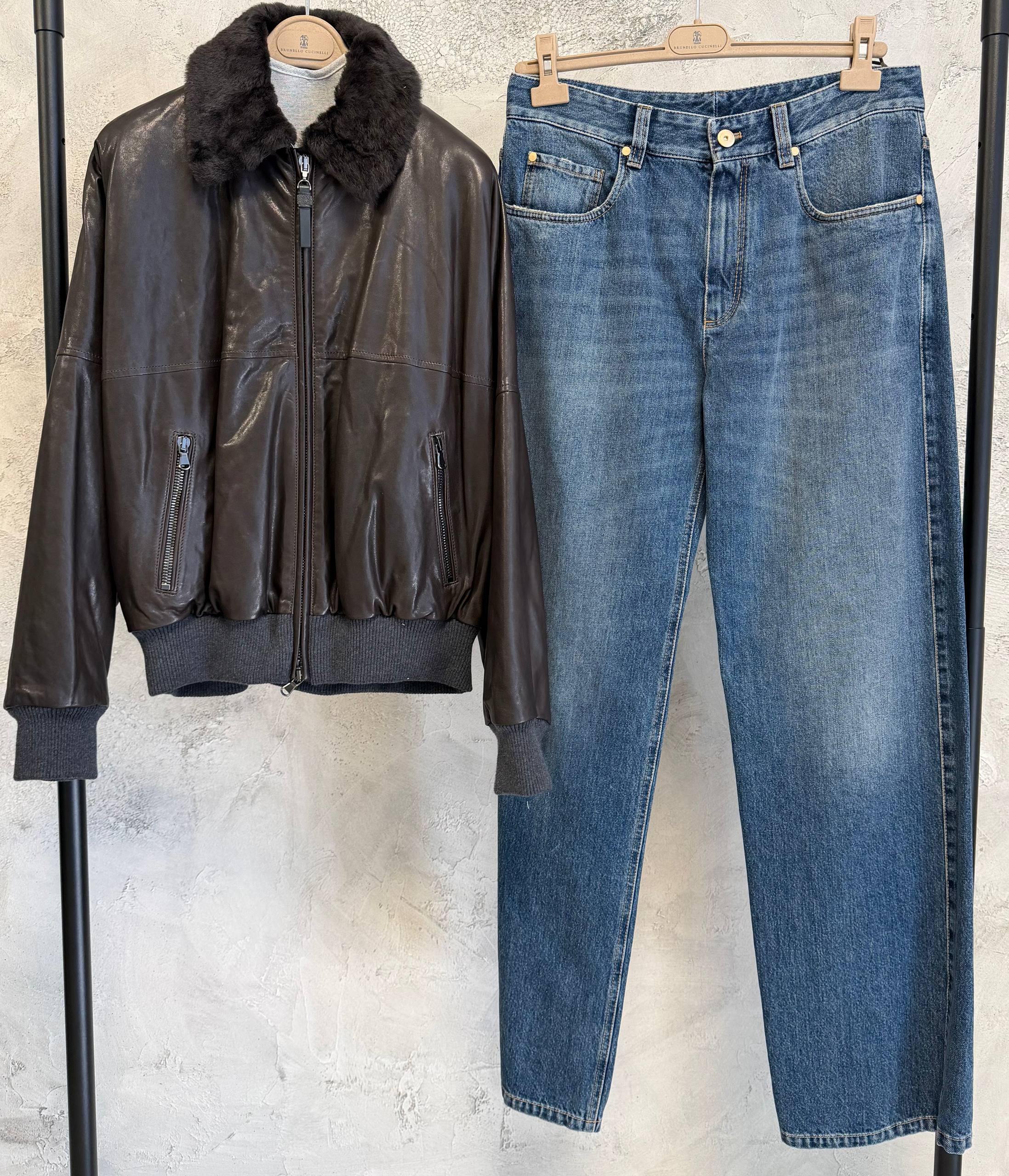 Кожаная куртка Brunello Cucinelli MaxMara