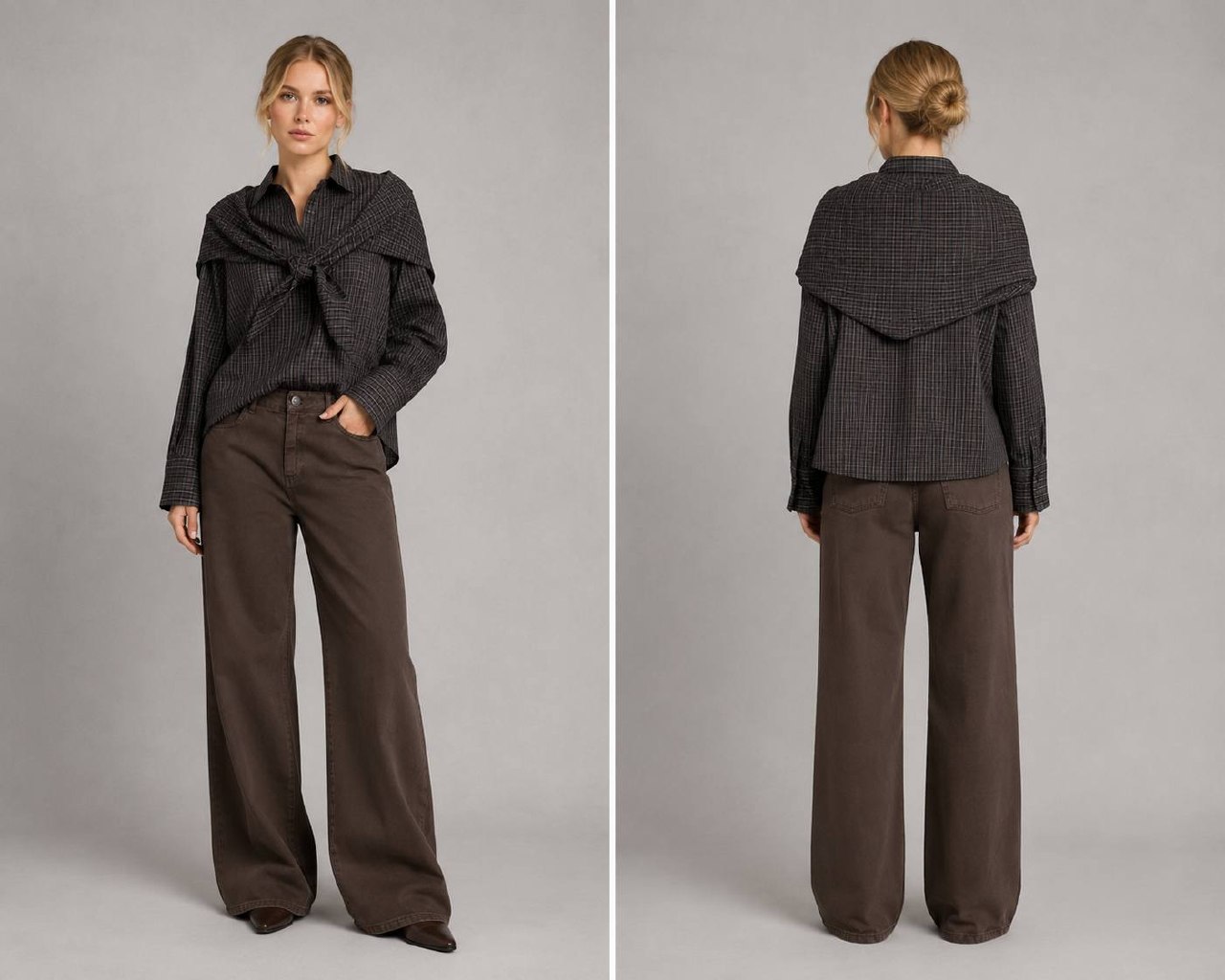 Блуза в клетку Annarita MaxMara