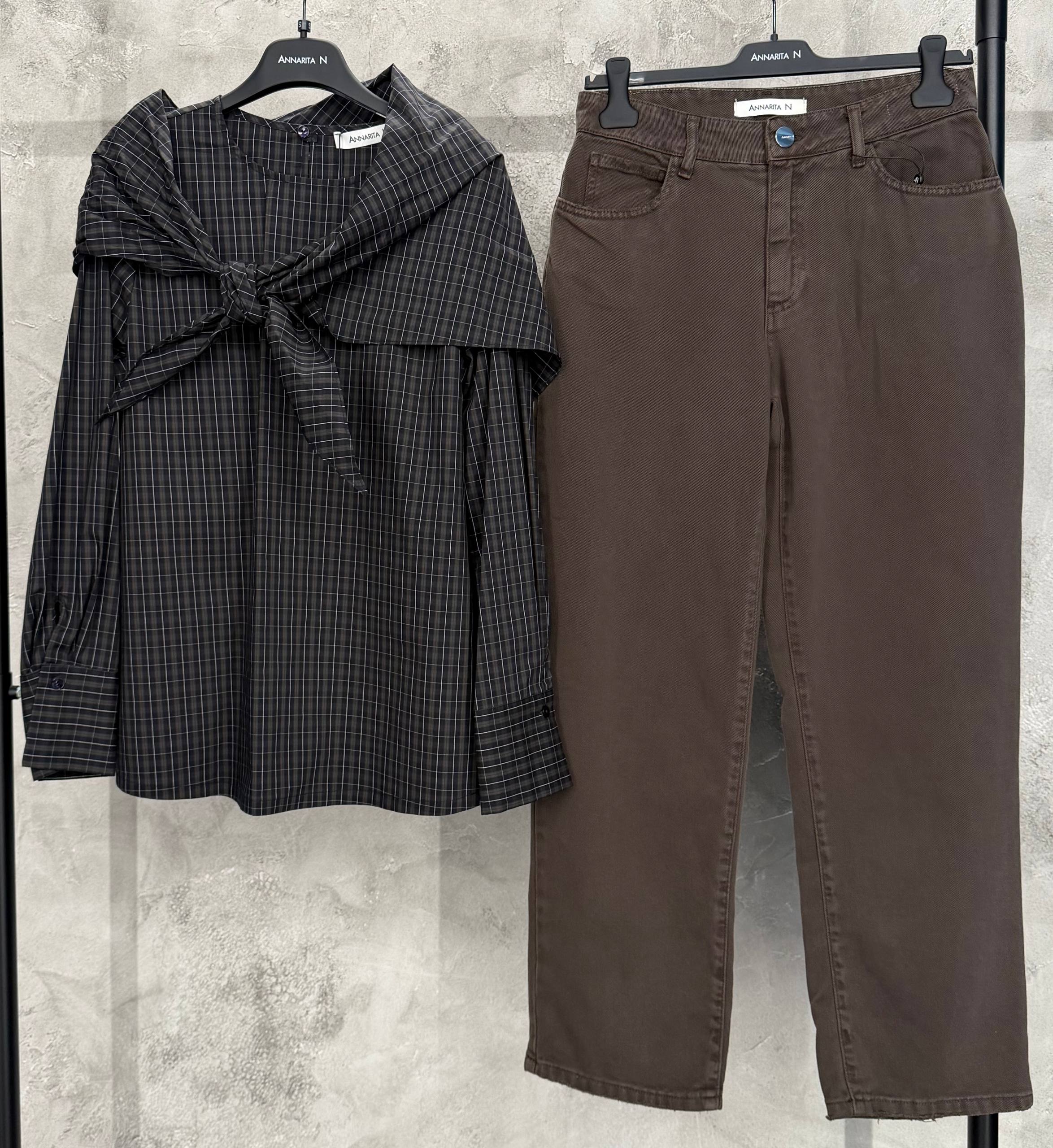 Блуза в клетку Annarita MaxMara