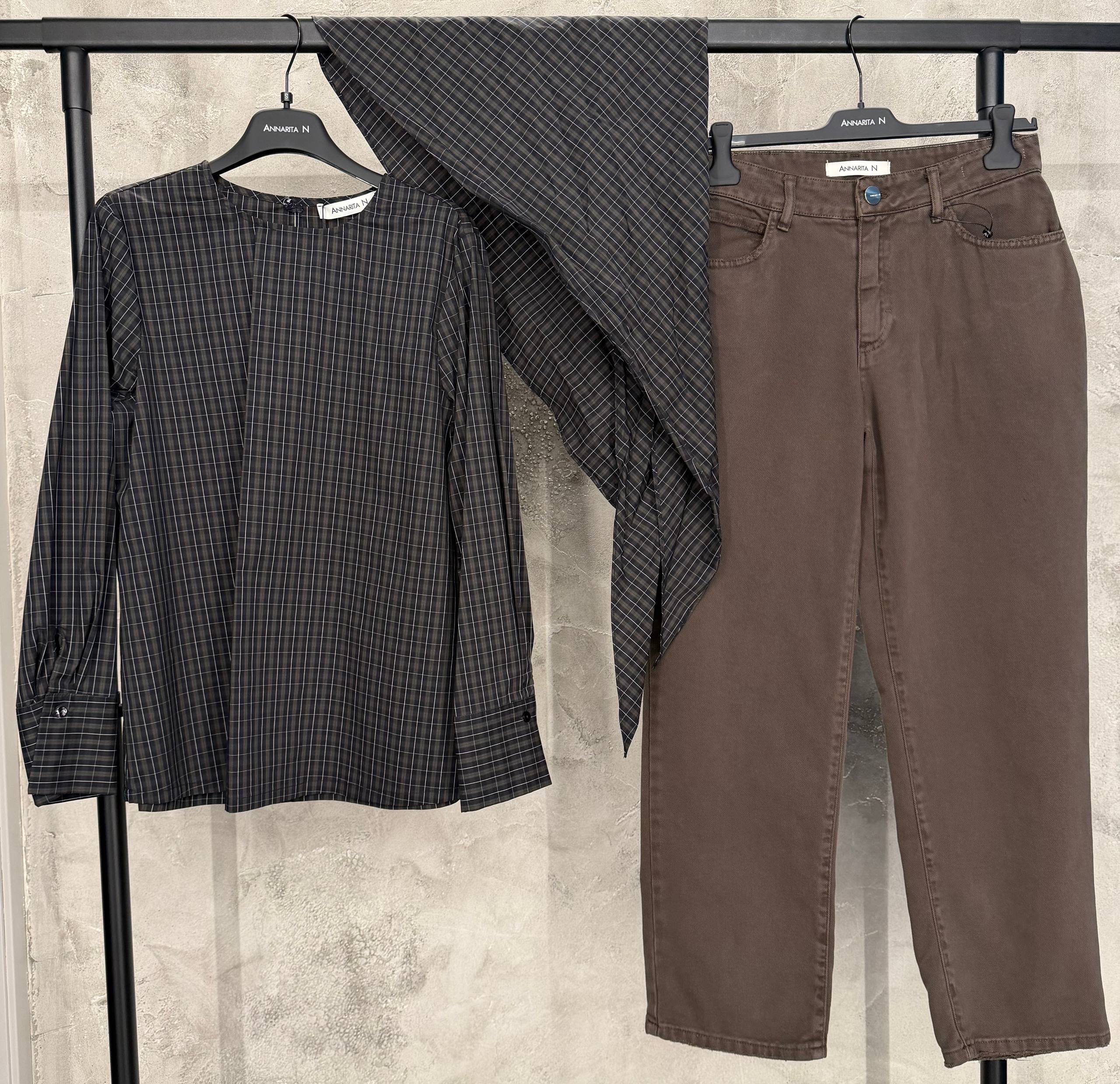 Блуза в клетку Annarita MaxMara