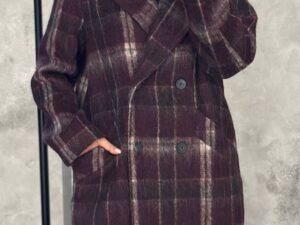 Пальто в клетку Anna MaxMara — фото 1 Пальто в клетку Anna MaxMara