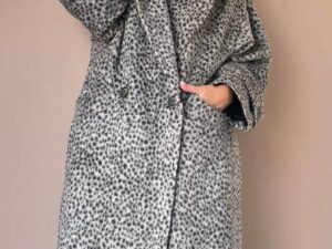 Пальто оверсайз с принтом MaxMara