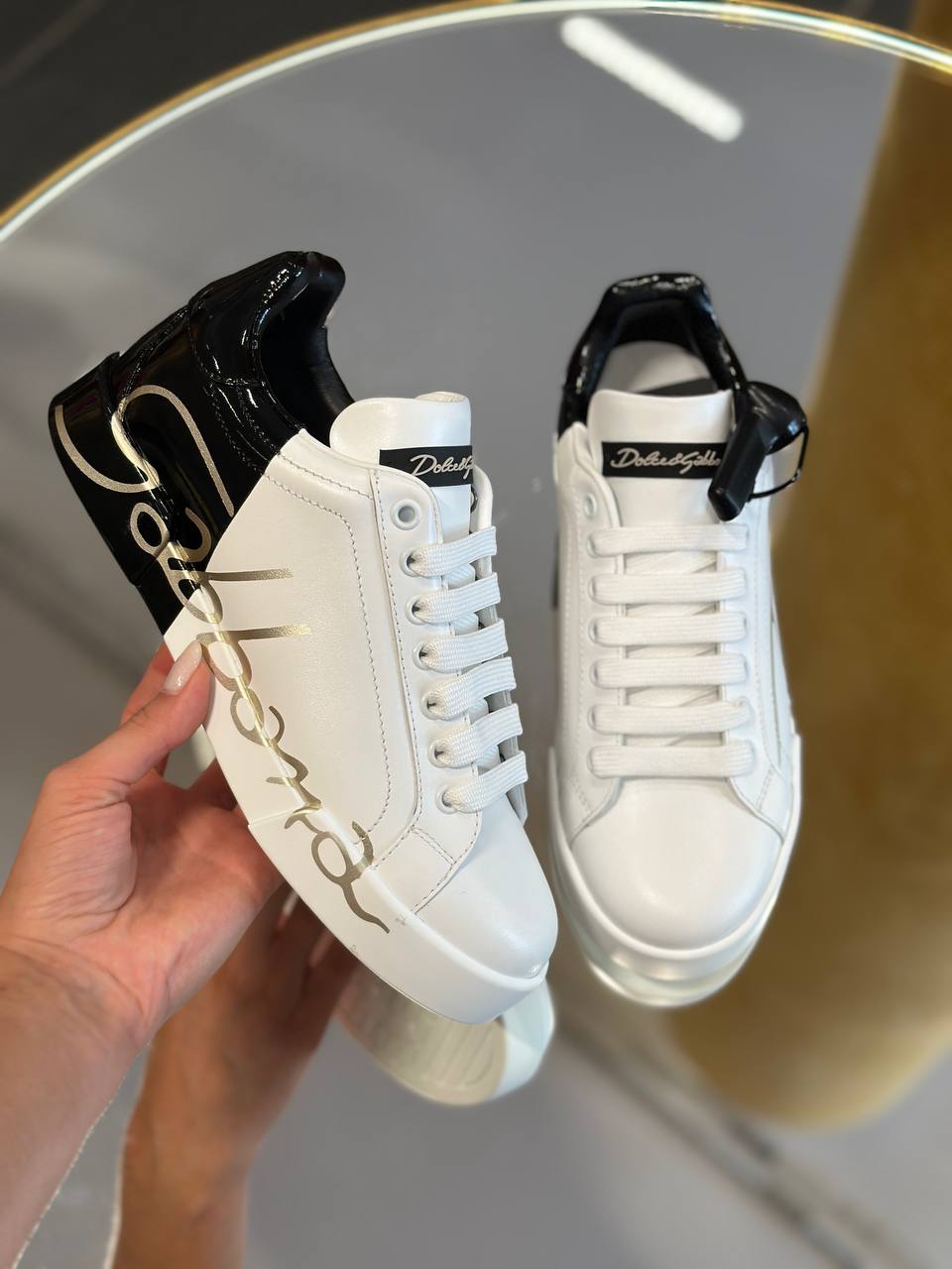 Кроссовки кожаные Dolce Gabbana Dolce