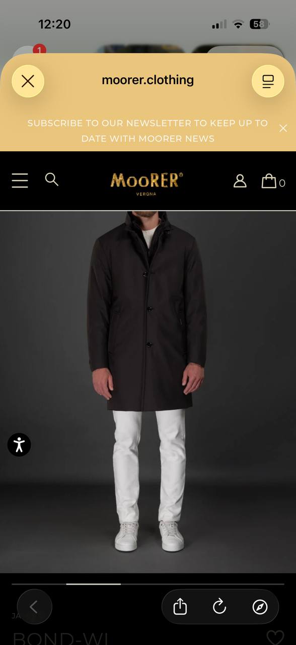 Пальто мужское MooRER BOND-WI