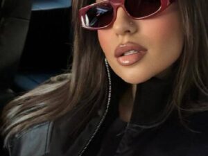 Очки солнцезащитные Gucci бордовые