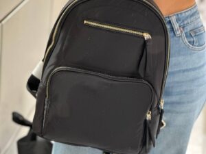 Рюкзак женский черный текстильный Furla