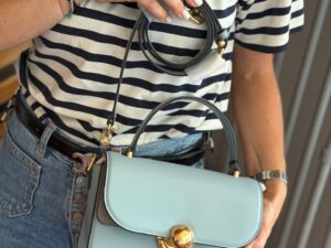 Сумка женская кожаная голубая Furla