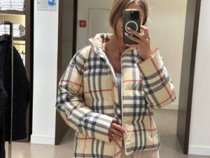 Пуховик Burberry в клетку BURBERRY