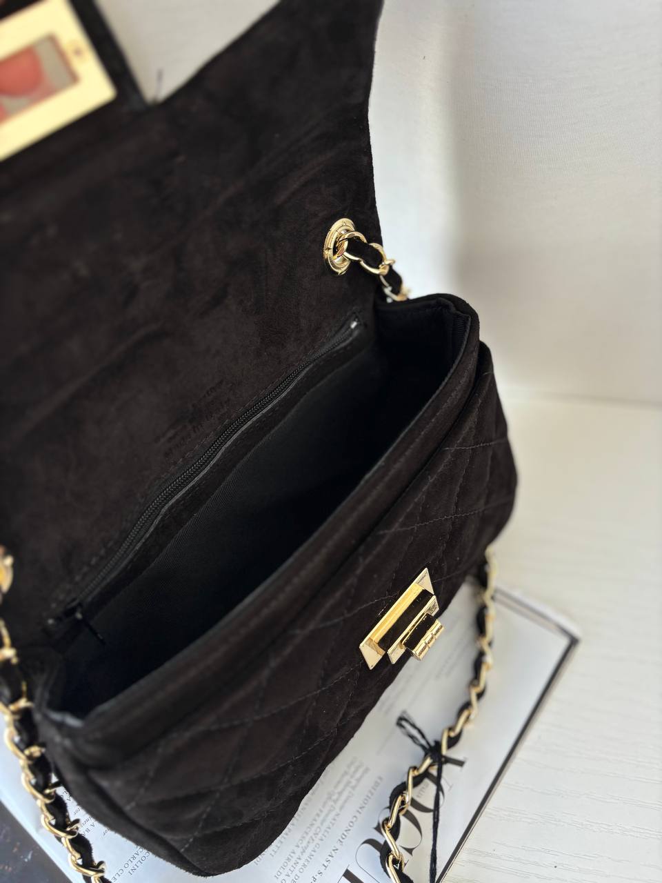 Сумка женская замшевая кросс-боди LEATHER
