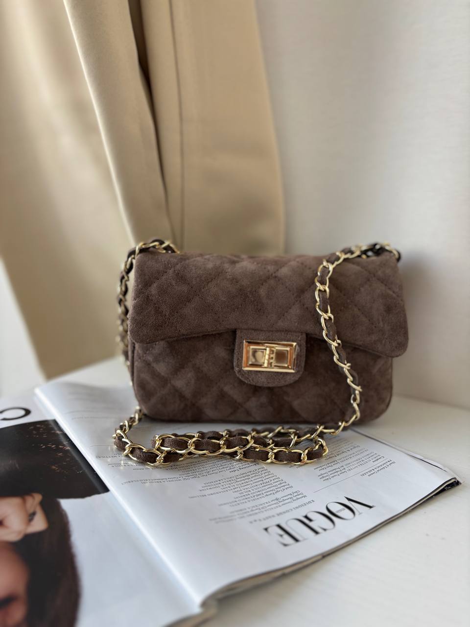 Сумка женская замшевая кросс-боди LEATHER