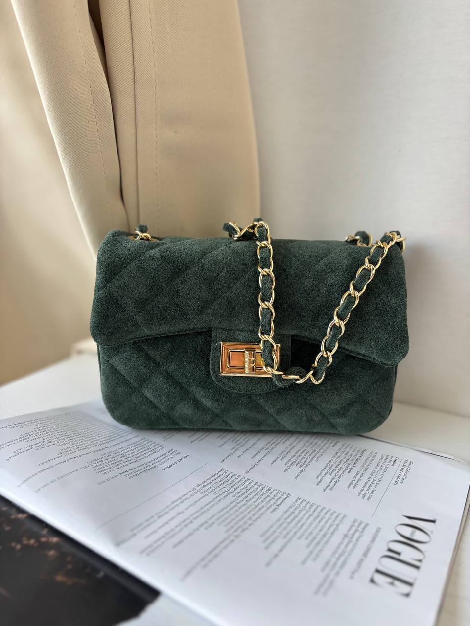 Сумка женская замшевая кросс-боди LEATHER
