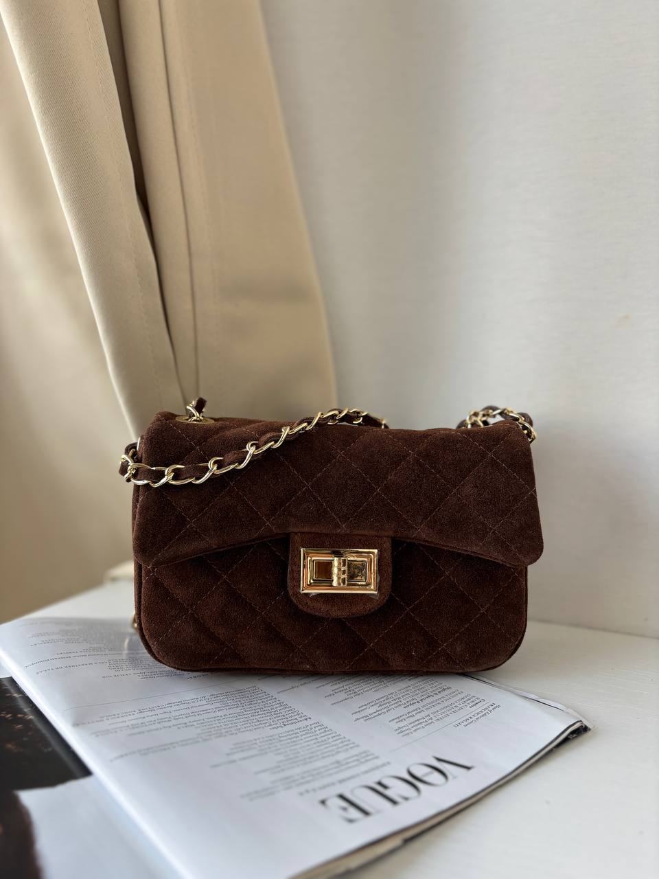 Сумка женская замшевая кросс-боди LEATHER