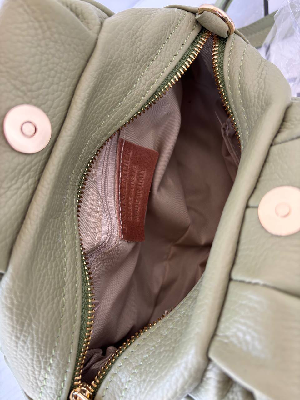 Кожаная сумка Made in Italy