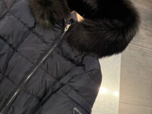Пуховик длинный Prada Bleu Prada