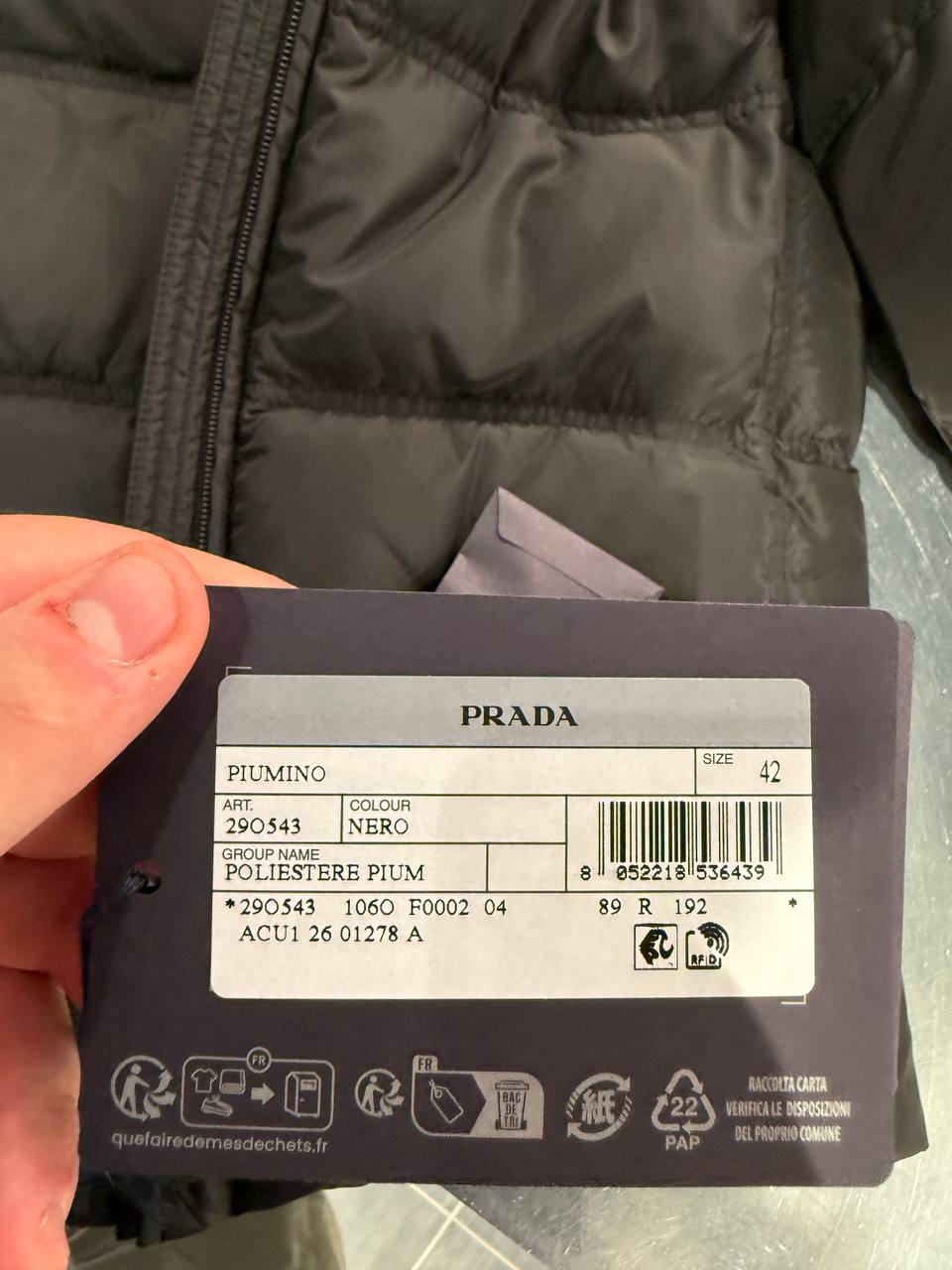 Пуховик женский Prada Prada Outlet