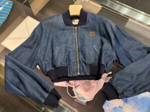 Джинсовый бомбер Miu Miu Prada