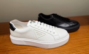 Кеды кожаные Prada Prada Outlet