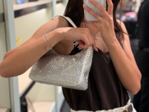 Мини-сумка Prada с кристаллами Prada