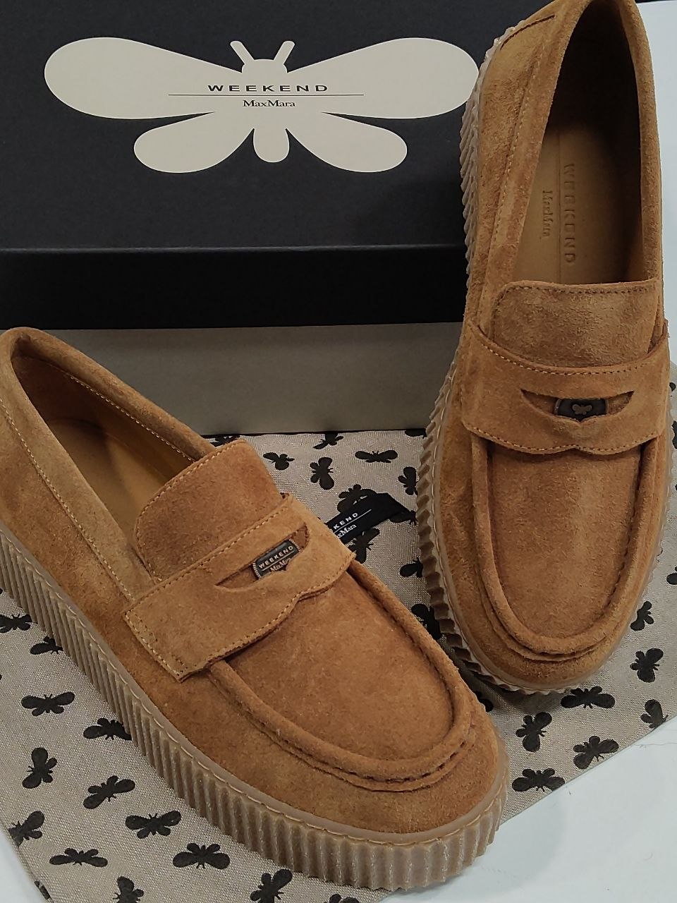 Лоферы замшевые Weekend Max Mara