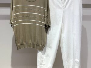 Трикотажный топ в полоску MaxMara