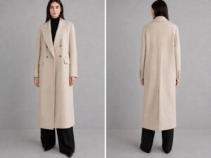 Двубортное пальто макси MaxMara