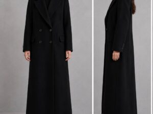 Двубортное пальто макси MaxMara