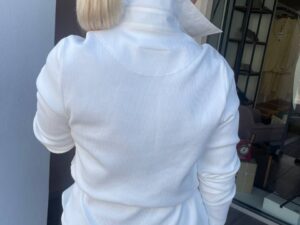 Белая комбинированная рубашка MaxMara