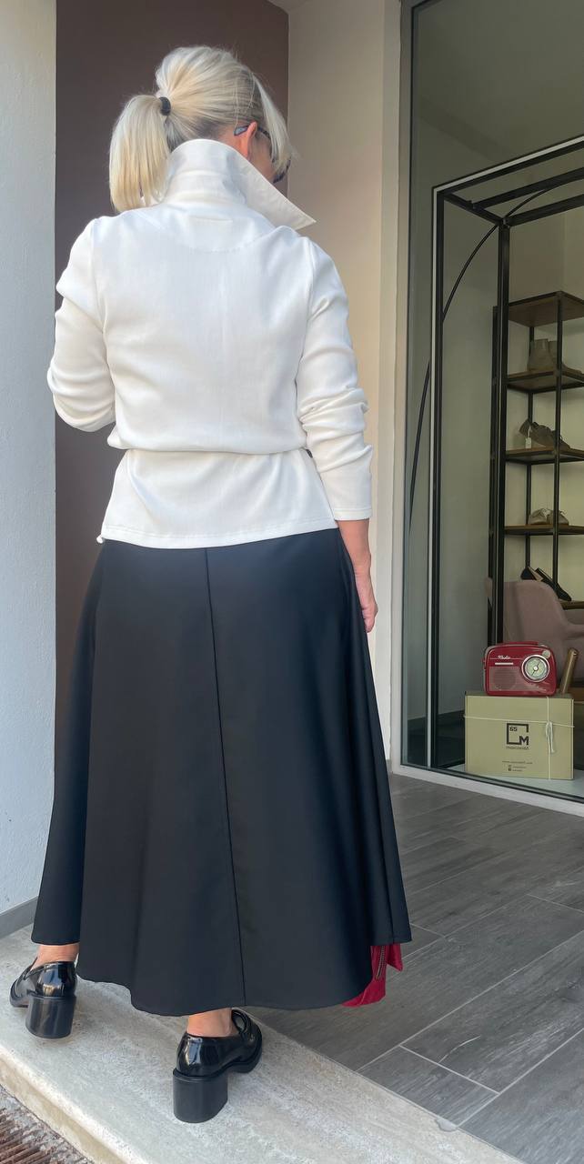Белая комбинированная рубашка MaxMara