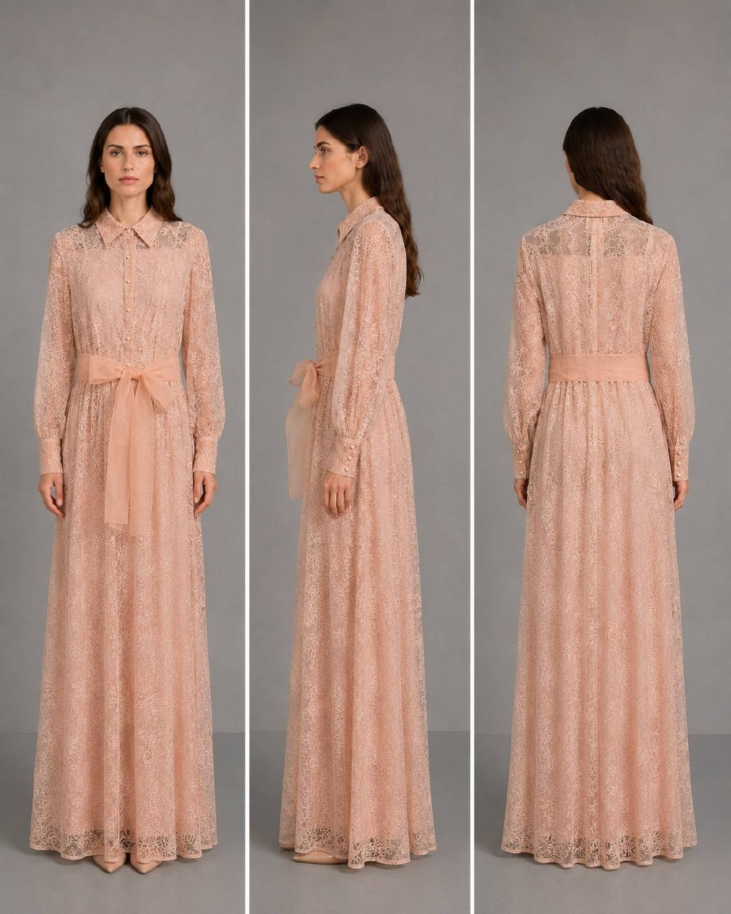 Кружевное платье макси MaxMara