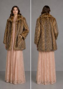 Шуба из эко-меха длинноворсовая MaxMara