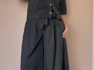 Брюки широкие черные MaxMara
