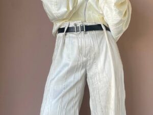 Блуза-бомбер шелковистая молочная MaxMara