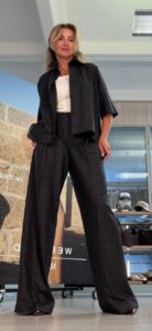 Брюки широкие темно-серые MaxMara