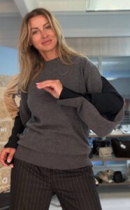Джемпер женский комбинированный MaxMara
