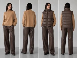 Брюки женские из экокожи MaxMara