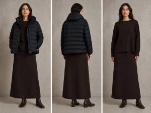 Куртка женская стеганая черная MaxMara