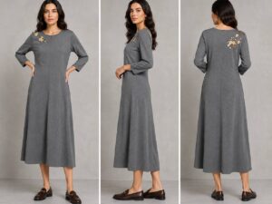 Платье миди с вышивкой MaxMara